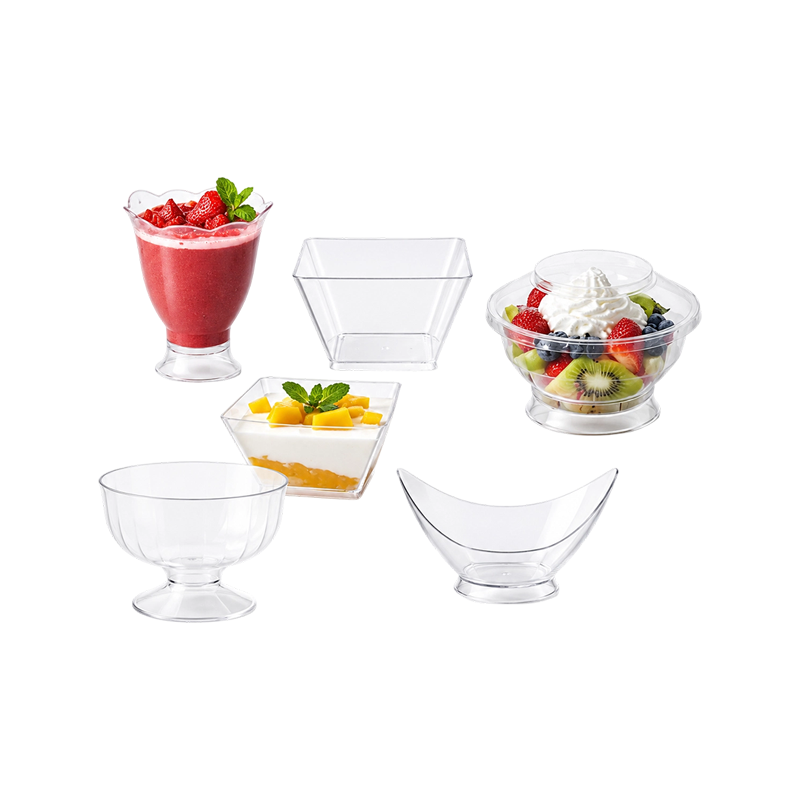 Postre y Helado de Plástico Desechable Tazas y Vuencos